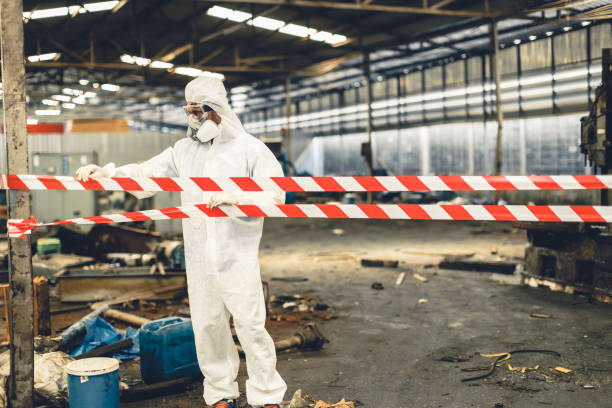 Professional Biohazard Cleanup technician working in Tigerton, WI